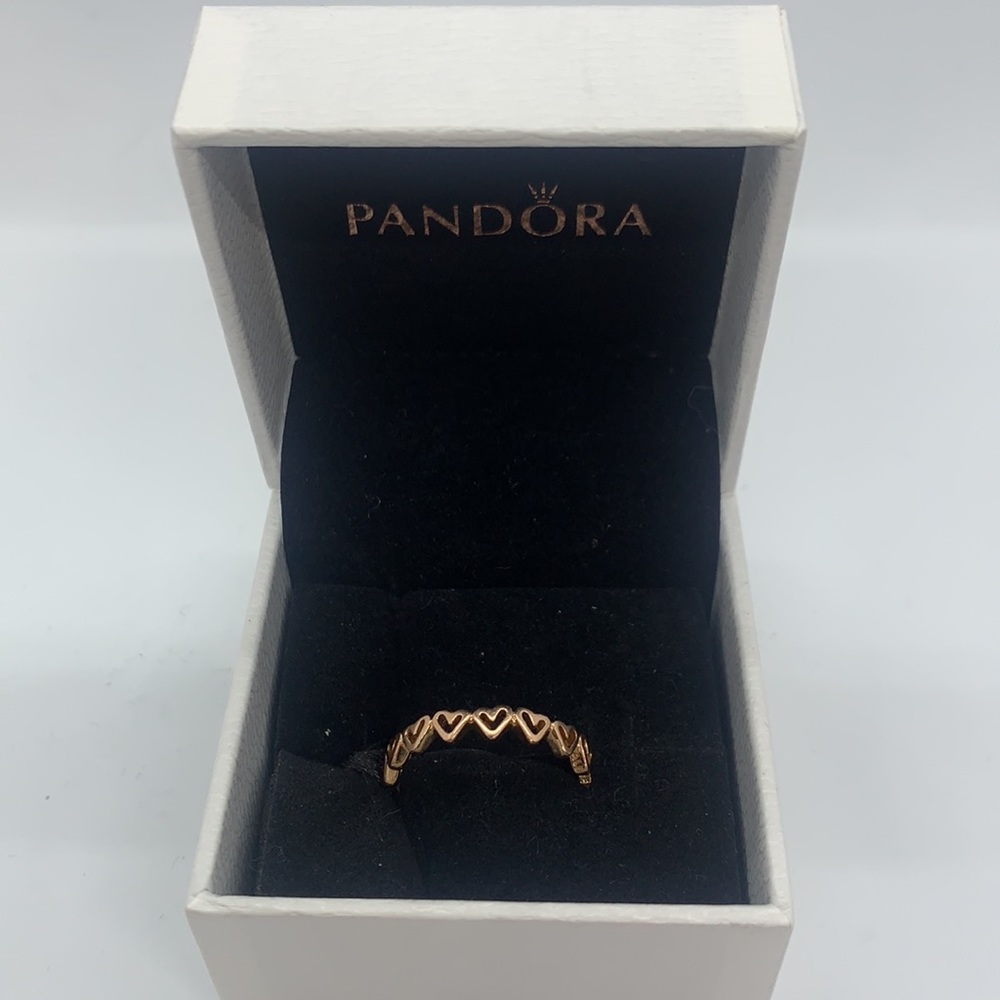 Pandora Freedom Heart Ring Size 6